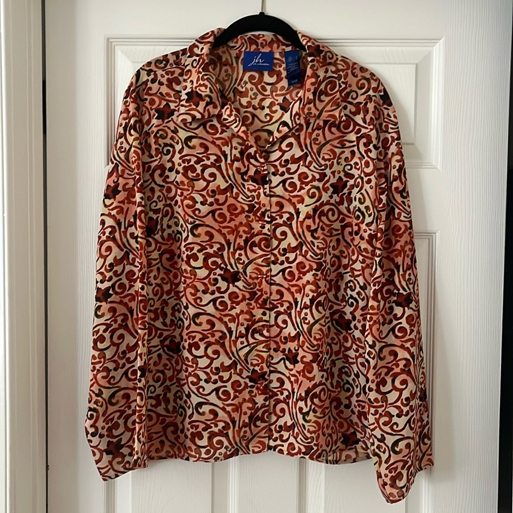 J.H. Collectibles blouse. Size L